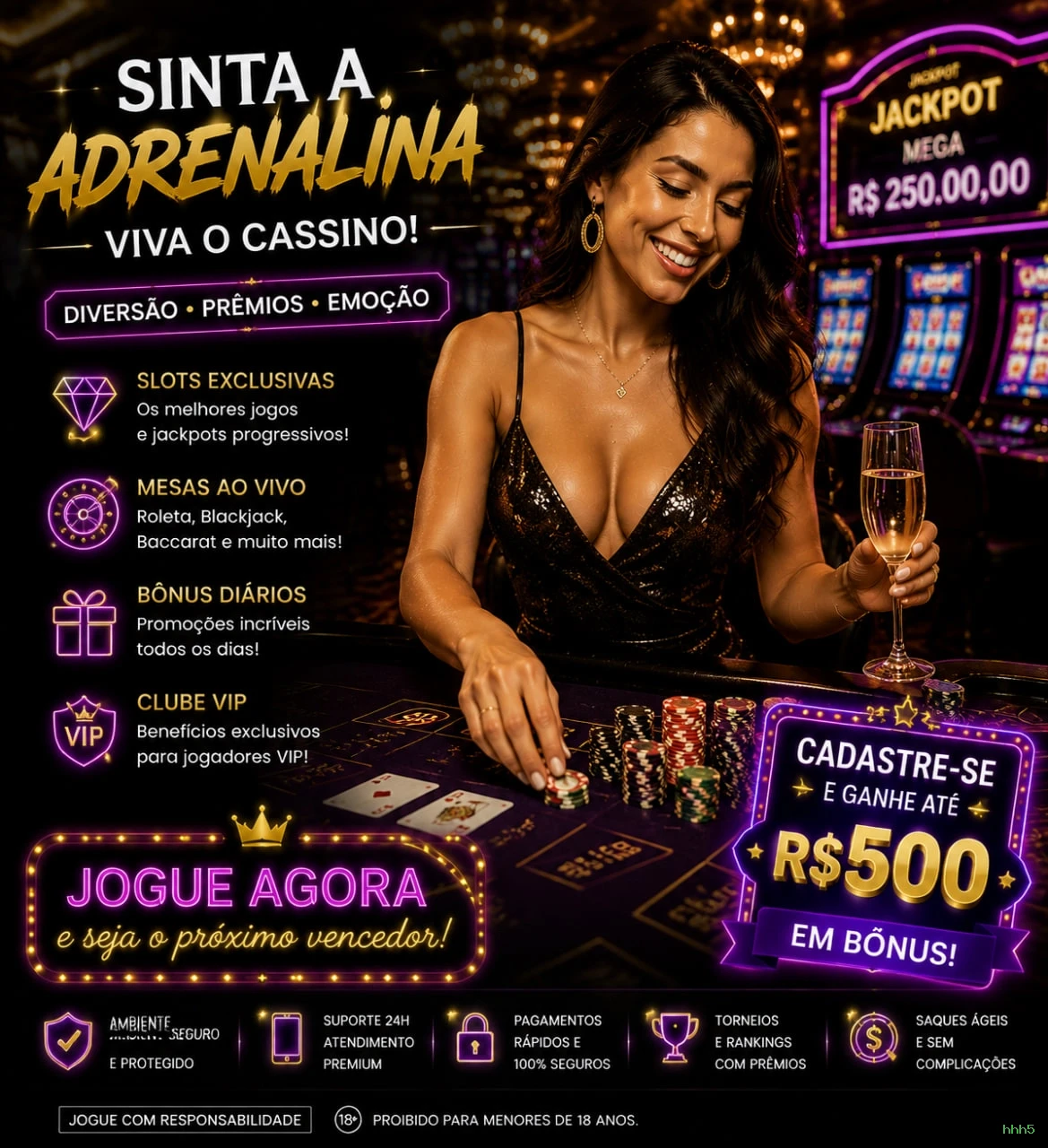 Imagem promocional dos ganhos da hhh5